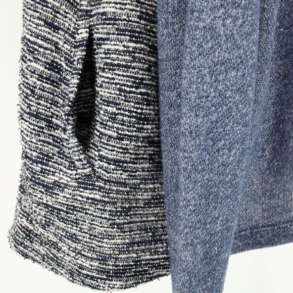 Lucky Brand Sweater Womens Large Blue Gray Open Cardigan Pockets Bohemian - Picture 10 of 14